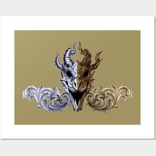 Dragon Skull Posters and Art
